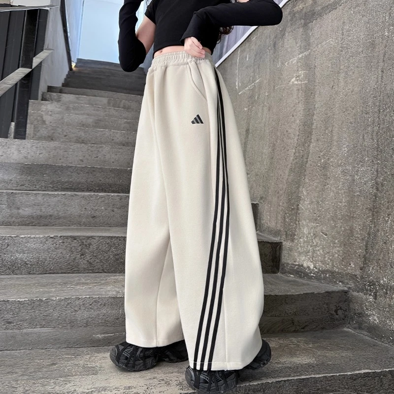 女童裤子2025春秋新款运动卫裤儿童宽松直筒裤中大童秋款阔腿裤潮