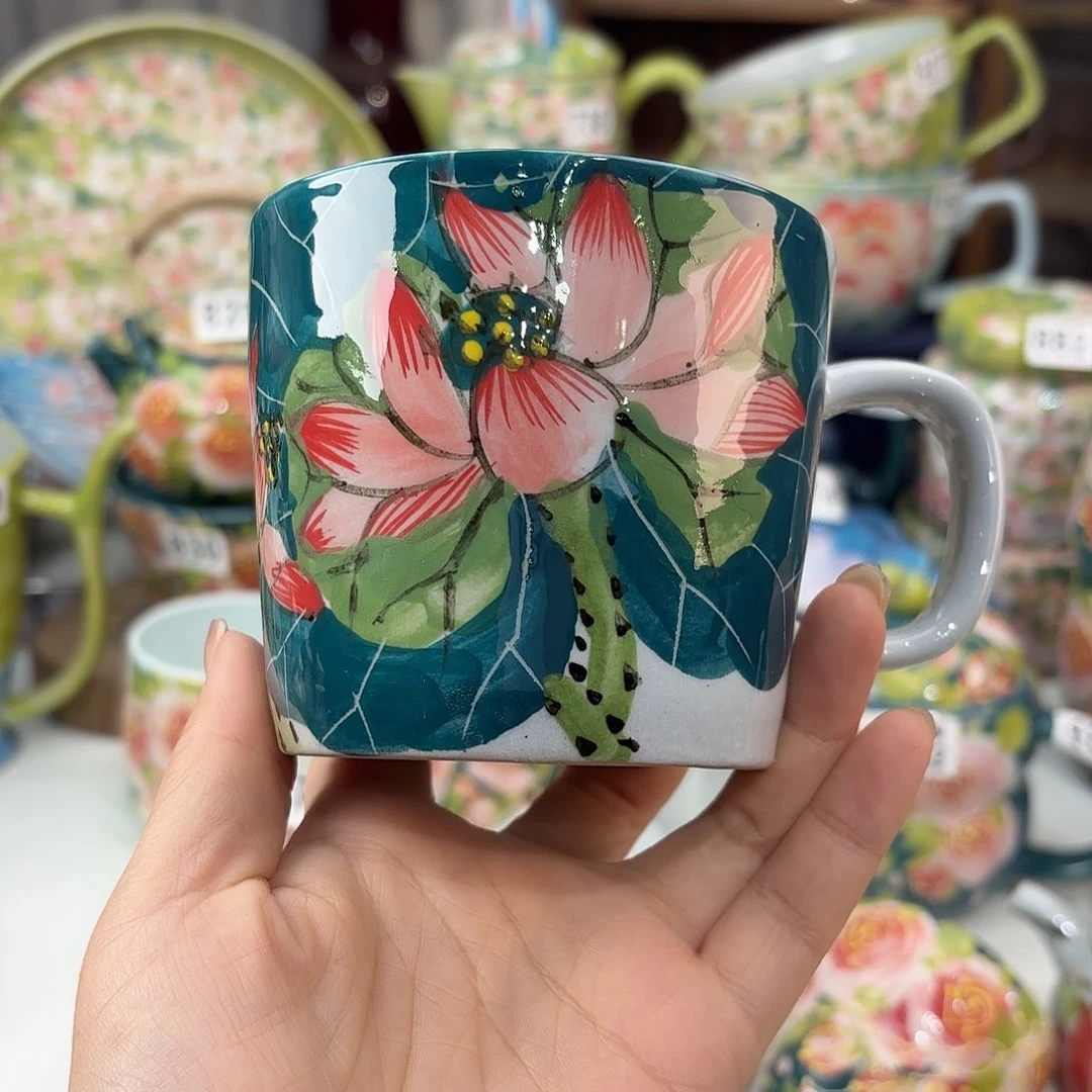 景德镇手绘高温釉下彩陶瓷茶具