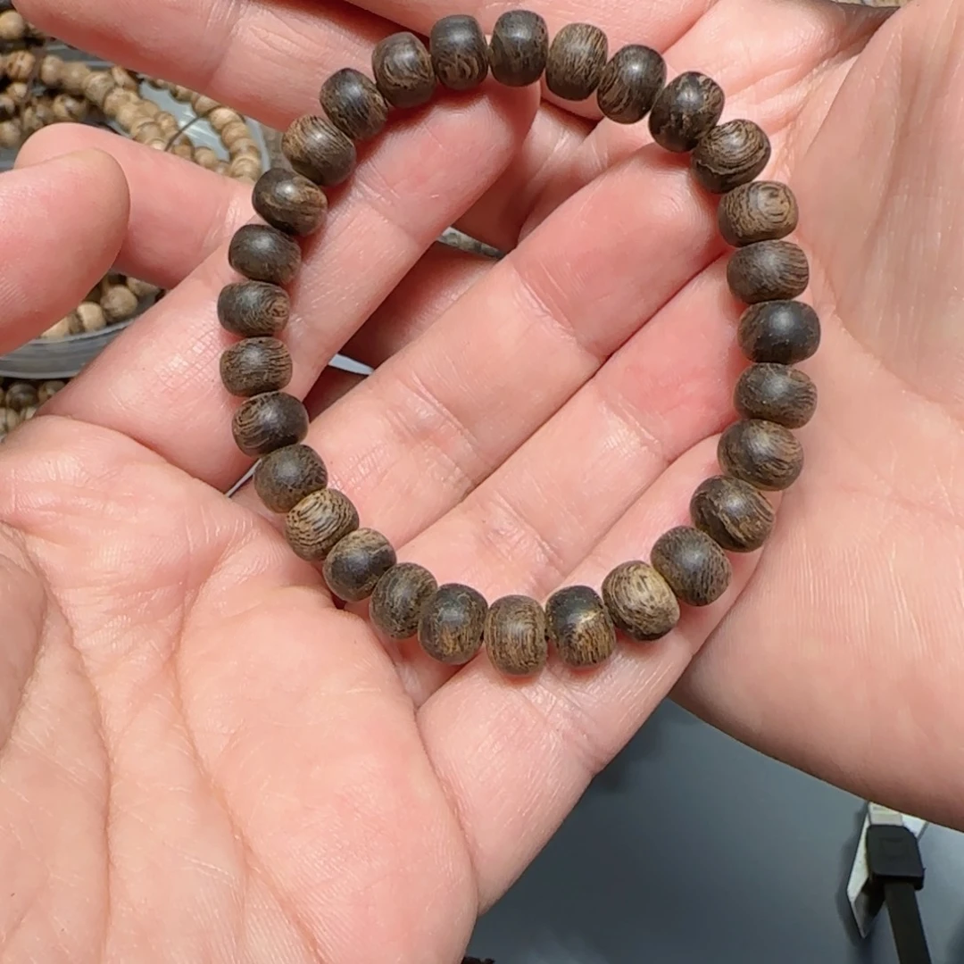 薄***糖手串沉香7.6克正文莱黑奇沉水8*6老型珠