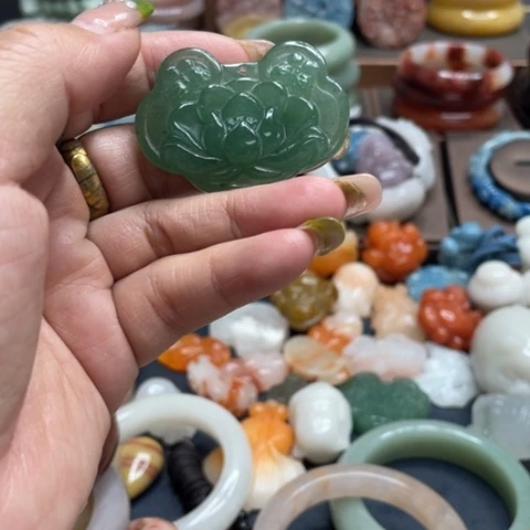 合金石英质玉（黄龙玉）手链