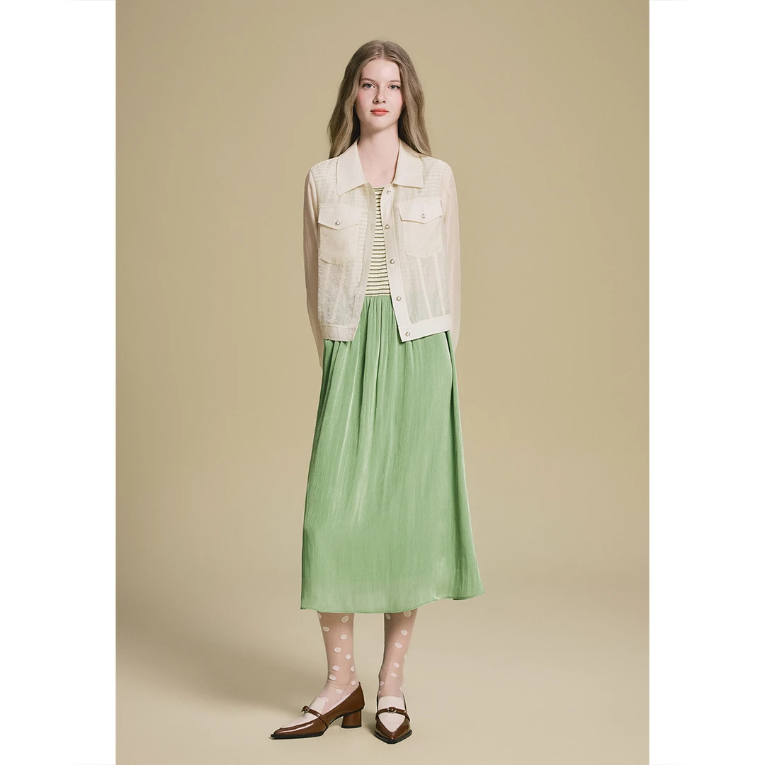 【琥珀流光】PSALTER诗篇2025秋季新款时尚真两件连衣裙6C65205393