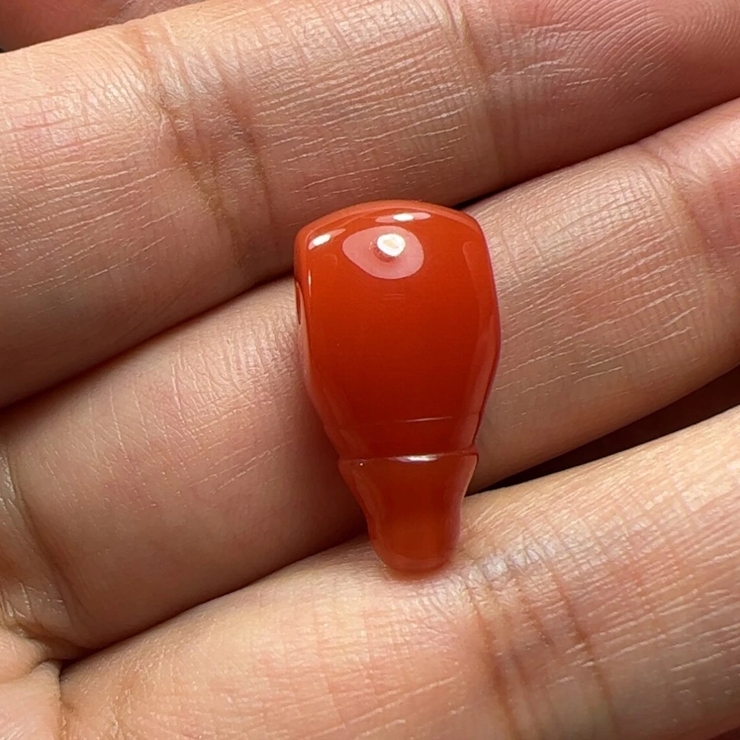 南红玛瑙三通未镶嵌蓝***曦