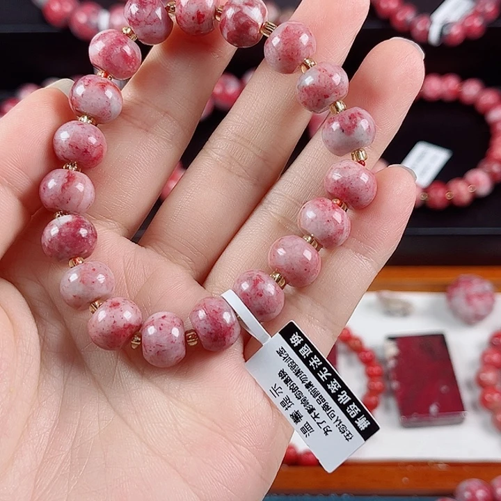 ꧁***꧂天然辰砂原石手串