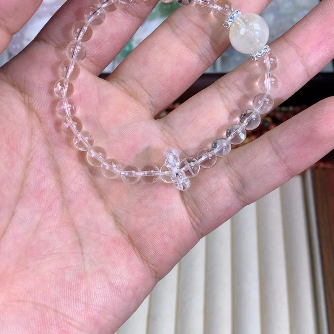 水晶手链未镶嵌白手链