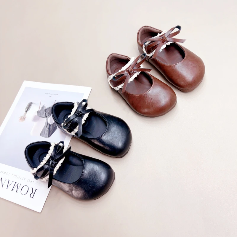 杰西可5019女童小皮鞋2025秋季新款黑色软底儿童公主鞋宝宝单鞋