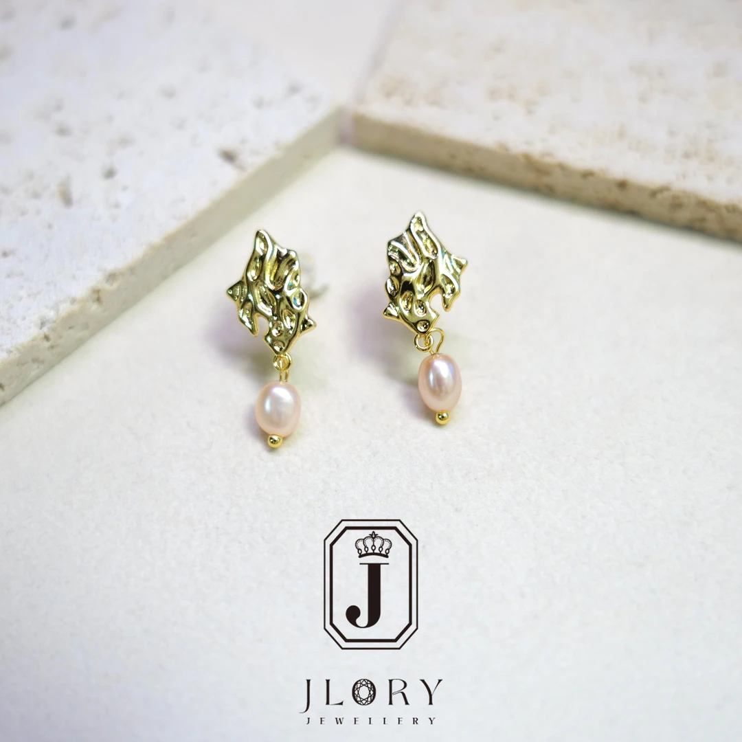 Cu 天然淡水耳饰  福利品 072