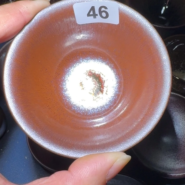 静***凝小雨茶盏，手工柴烧