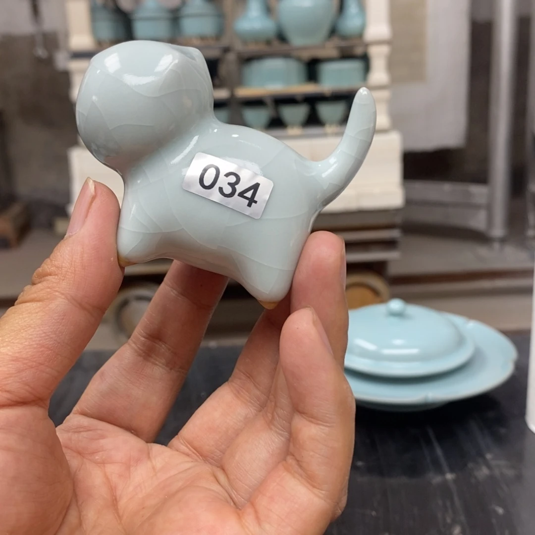 抱朴汝瓷仿古微瑕大*