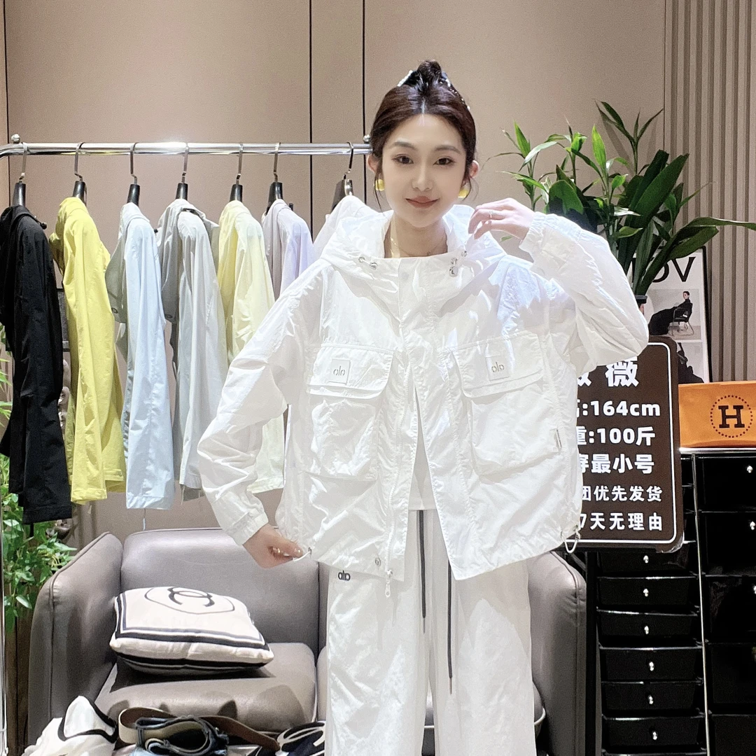 夏季连帽（无内衬包边）百搭透气防晒衣短外套1362（衣长57左右）