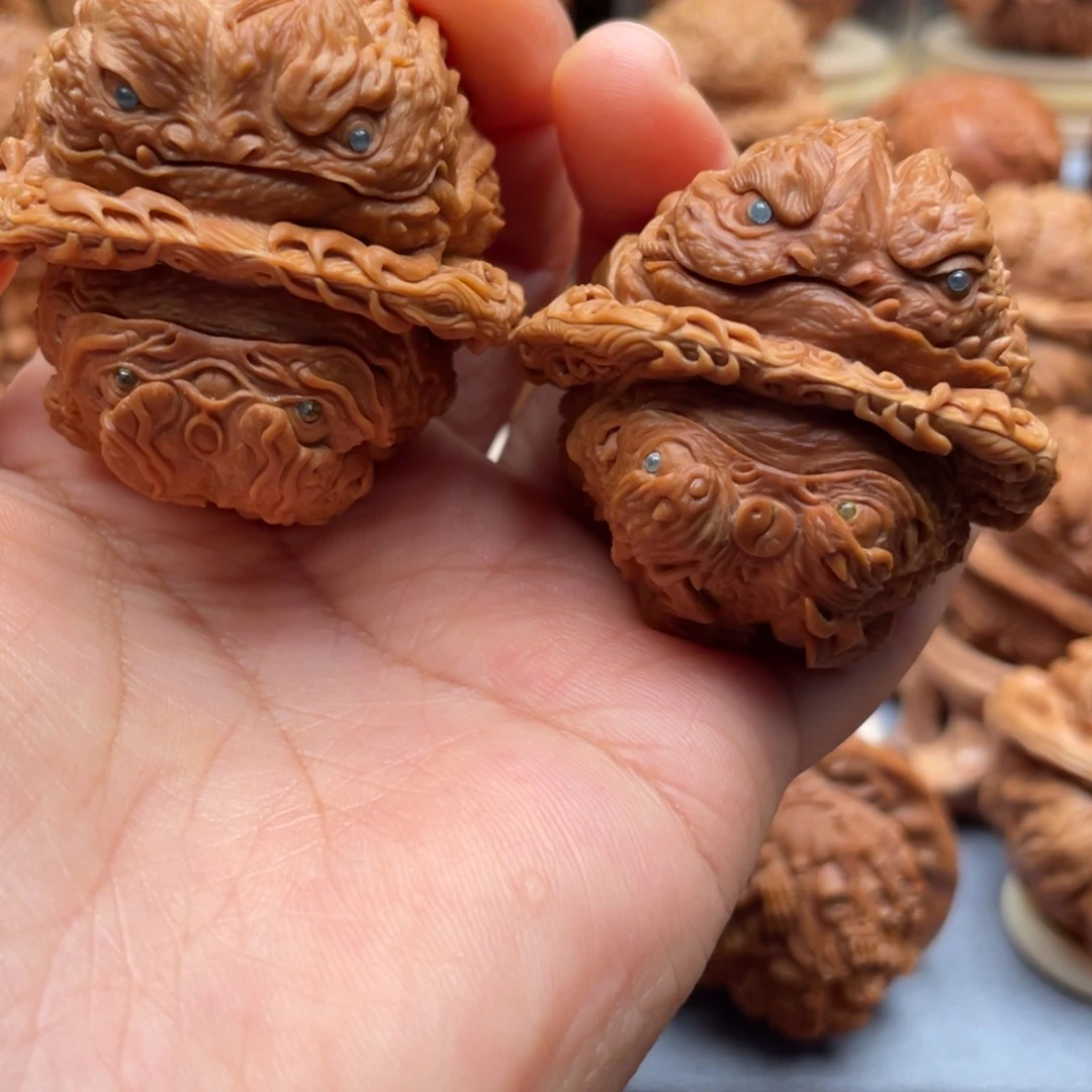 手串/手链核桃风*筝金蝉蛤蟆头核桃雕刻核桃