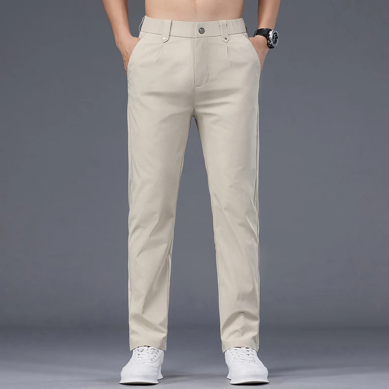 永澜新款商务休闲裤春夏季薄款男士宽松潮流时尚百搭直筒西裤透气