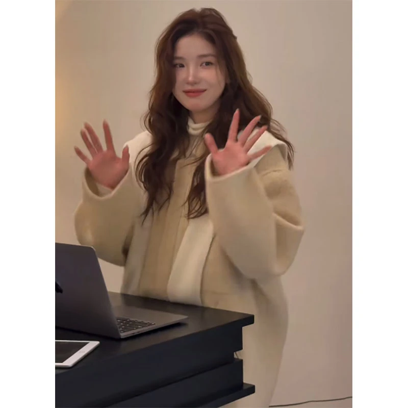 2025秋季韩系设计感慵懒风修身显瘦百搭时尚气质网红穿搭外套上衣