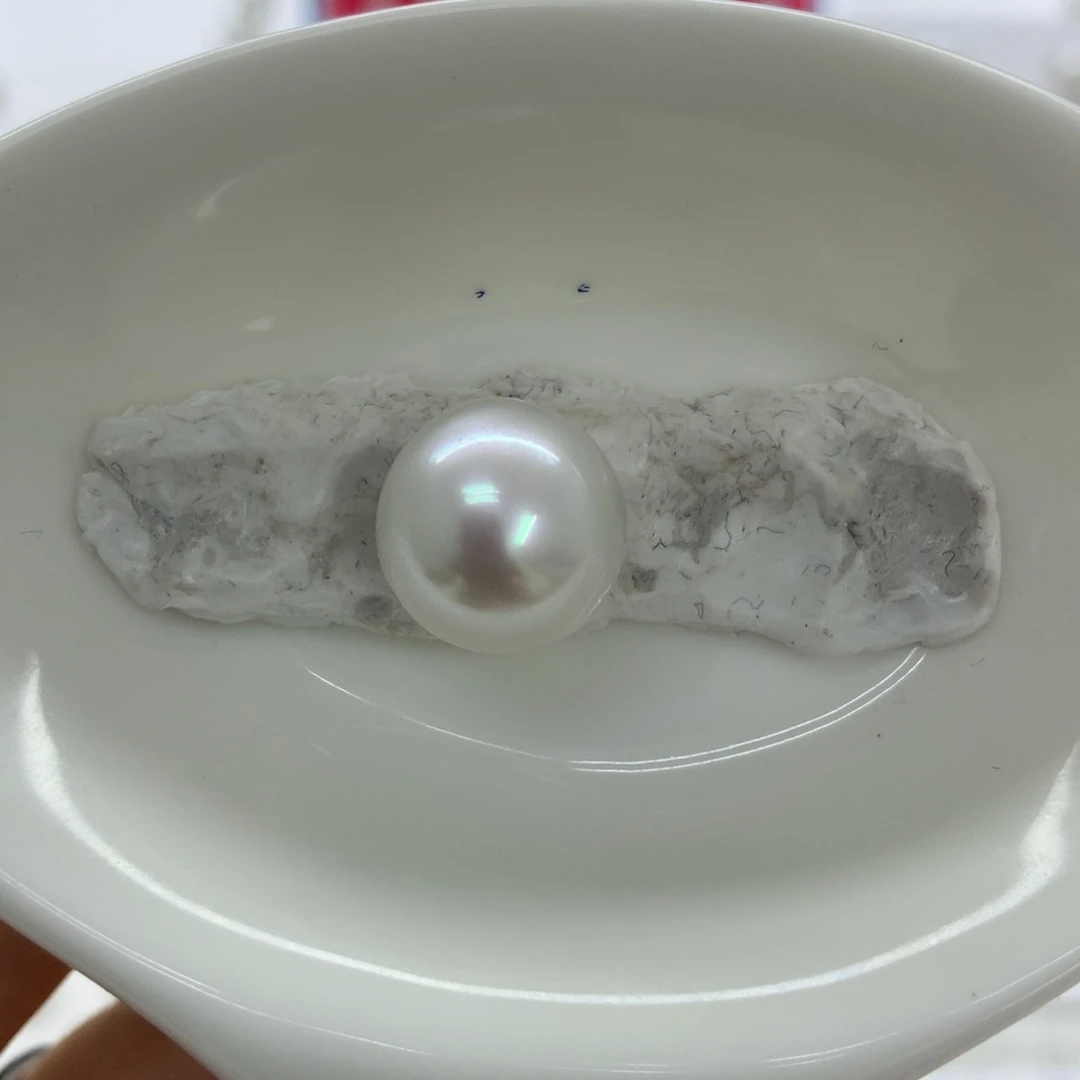 裸珠未镶嵌海水珍珠13-14mm梅