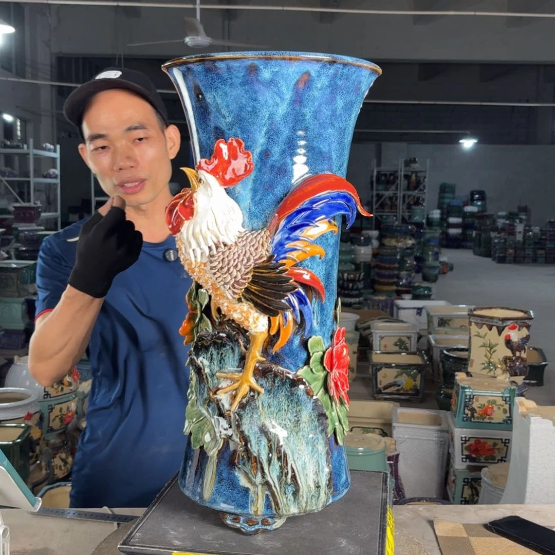 一风堂石湾花盆 内口23，外高55