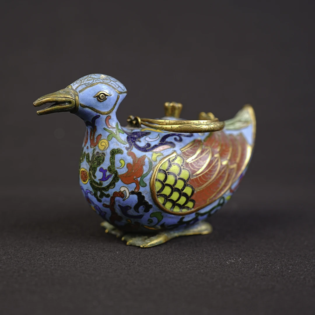 41、创汇时期 铜胎画珐琅鸳鸯【宣 德167拍卖】