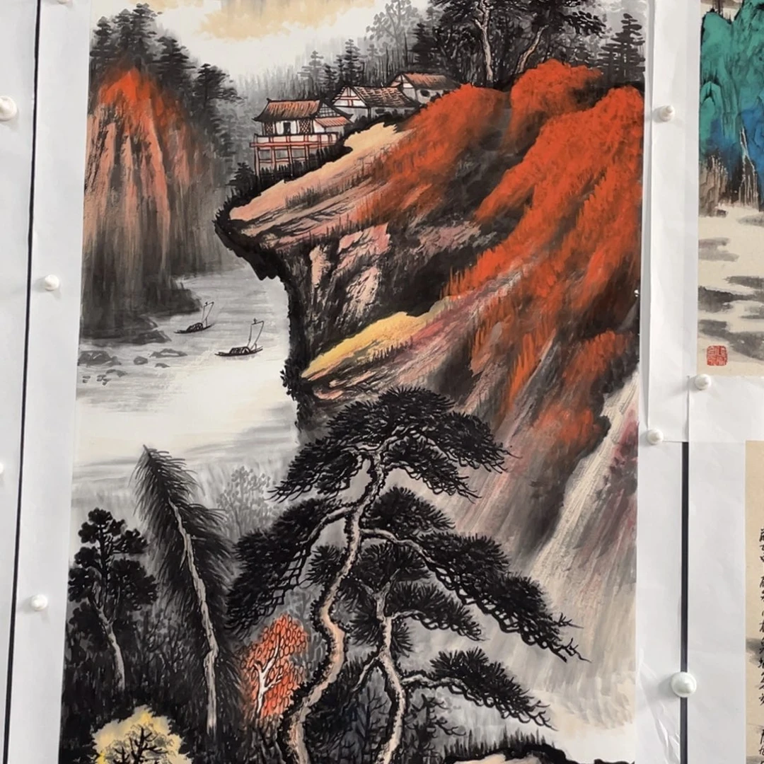 国画李振汶老师绘画