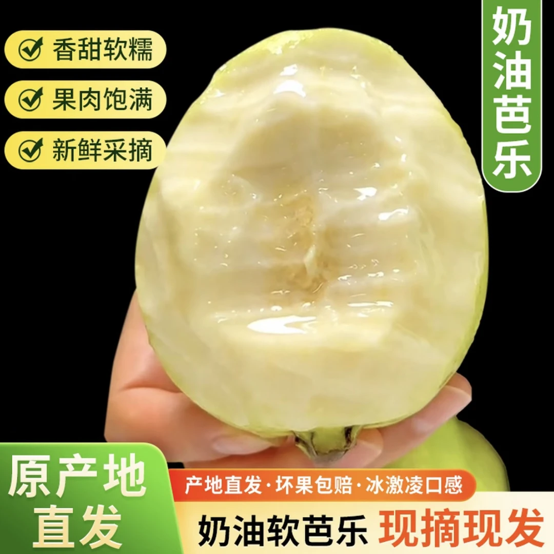 FD正宗广西白心奶油芭乐软糯香甜番石榴软芭乐冰淇淋口感当季水果