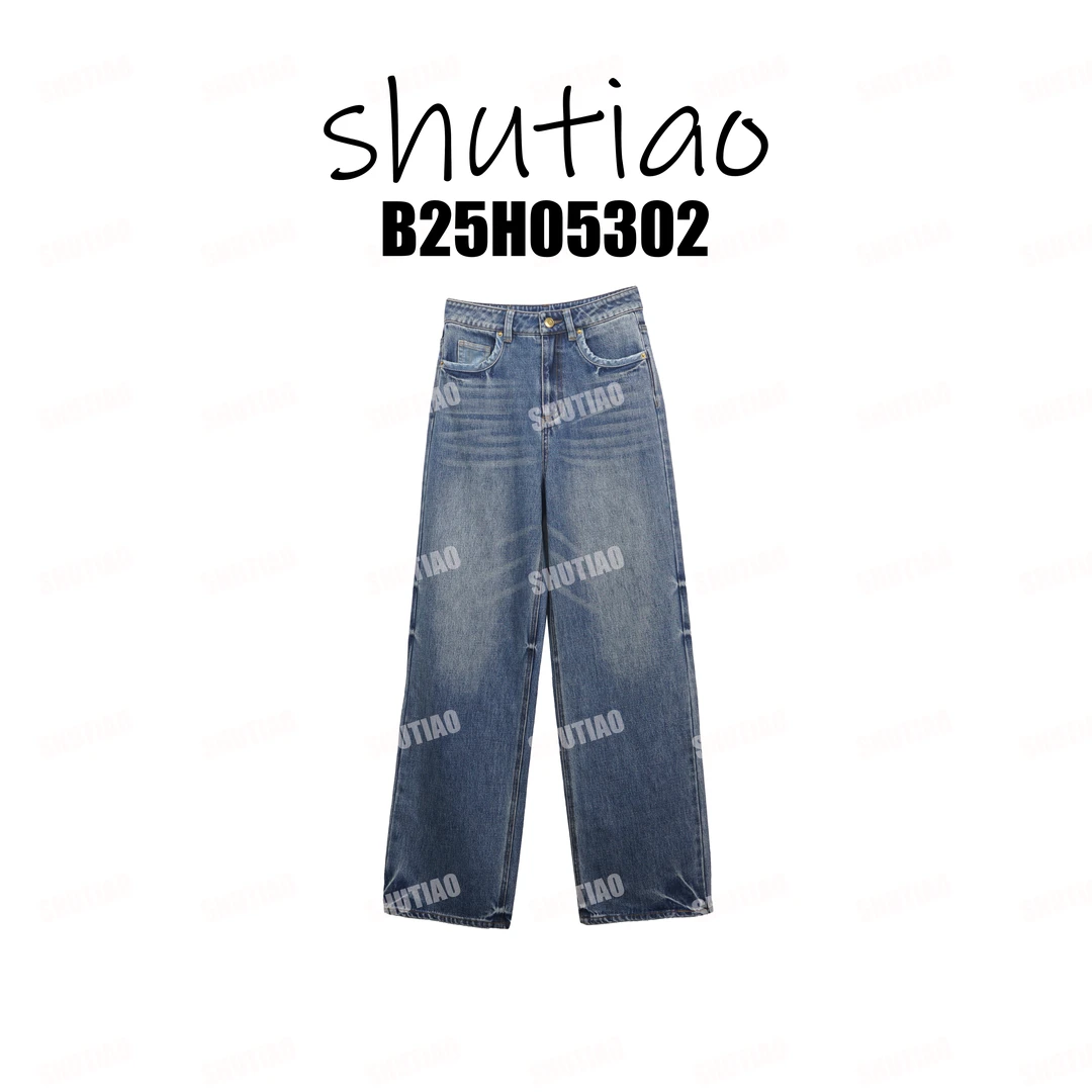 【SHUTIAO】2025秋冬：新款小众设计款牛仔裤B25H05302