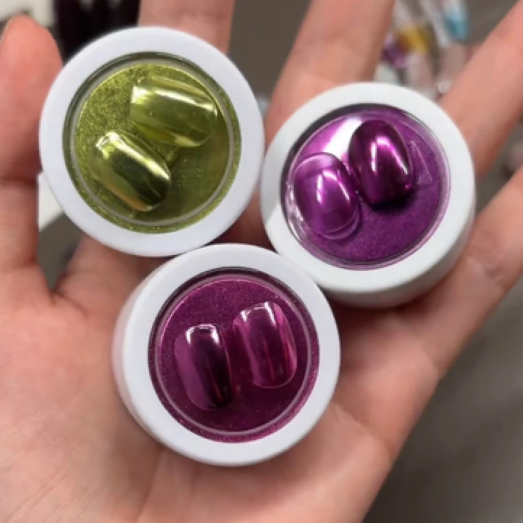 满9.9包邮极光粉晨曦粉甲壳虫粉蓝色妖姬粉3魔镜粉美甲蹭粉魔镜粉