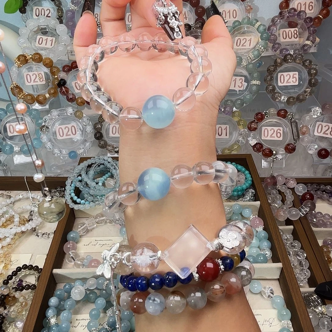 水晶银S925镶嵌手链