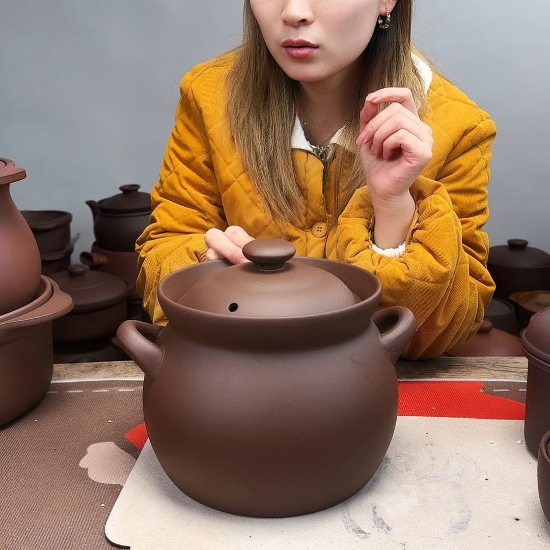 紫砂砂锅4升正品无暇