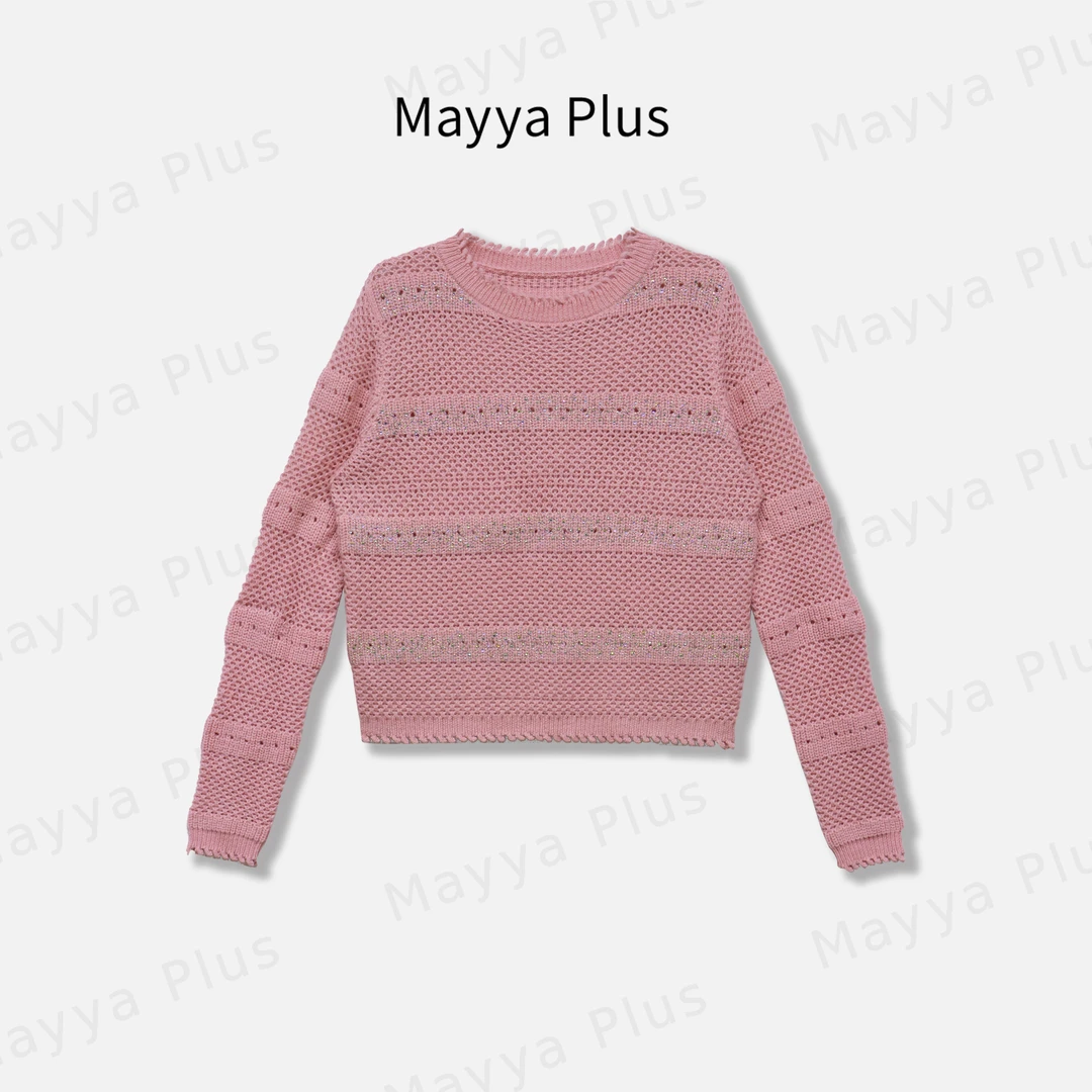 【馨意】Mayya Plus麦芽定制轻奢气质显瘦百搭款毛织上衣32516120