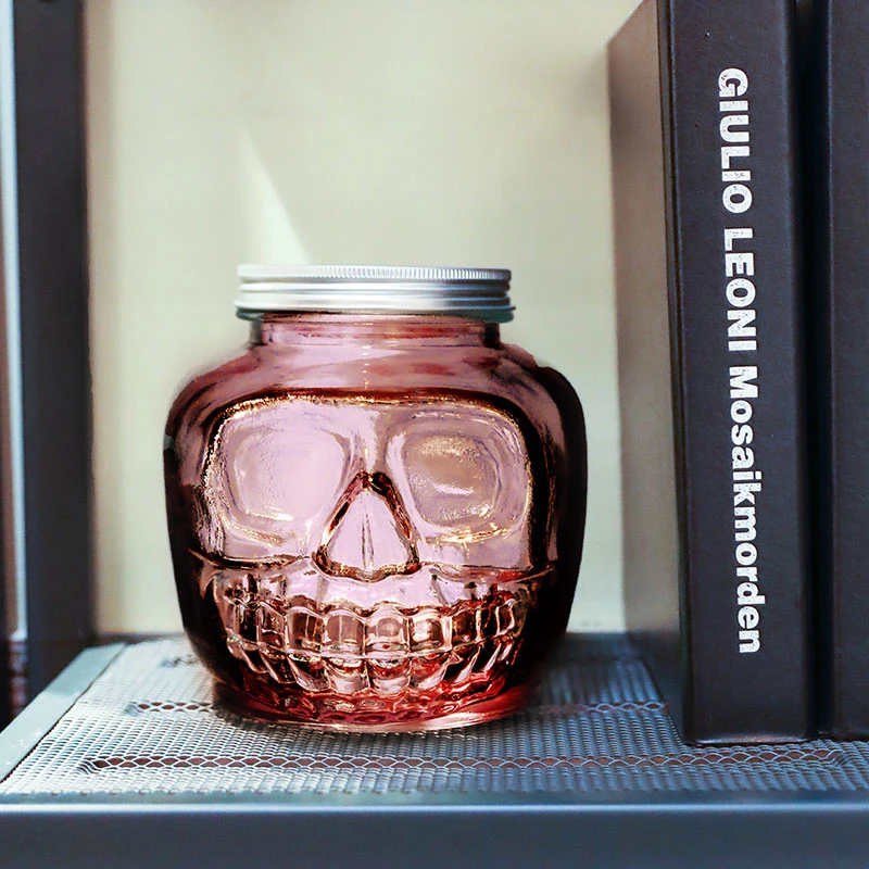 利快西班牙进口骷髅储物罐家用创意带盖透明密封罐