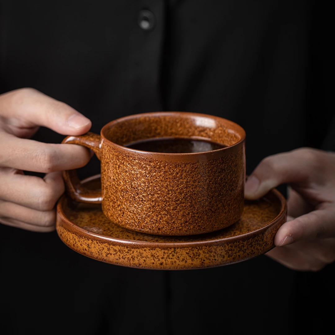 2025新款特别好看的复古精致陶瓷咖啡杯碟套装家用下午茶杯碟套装