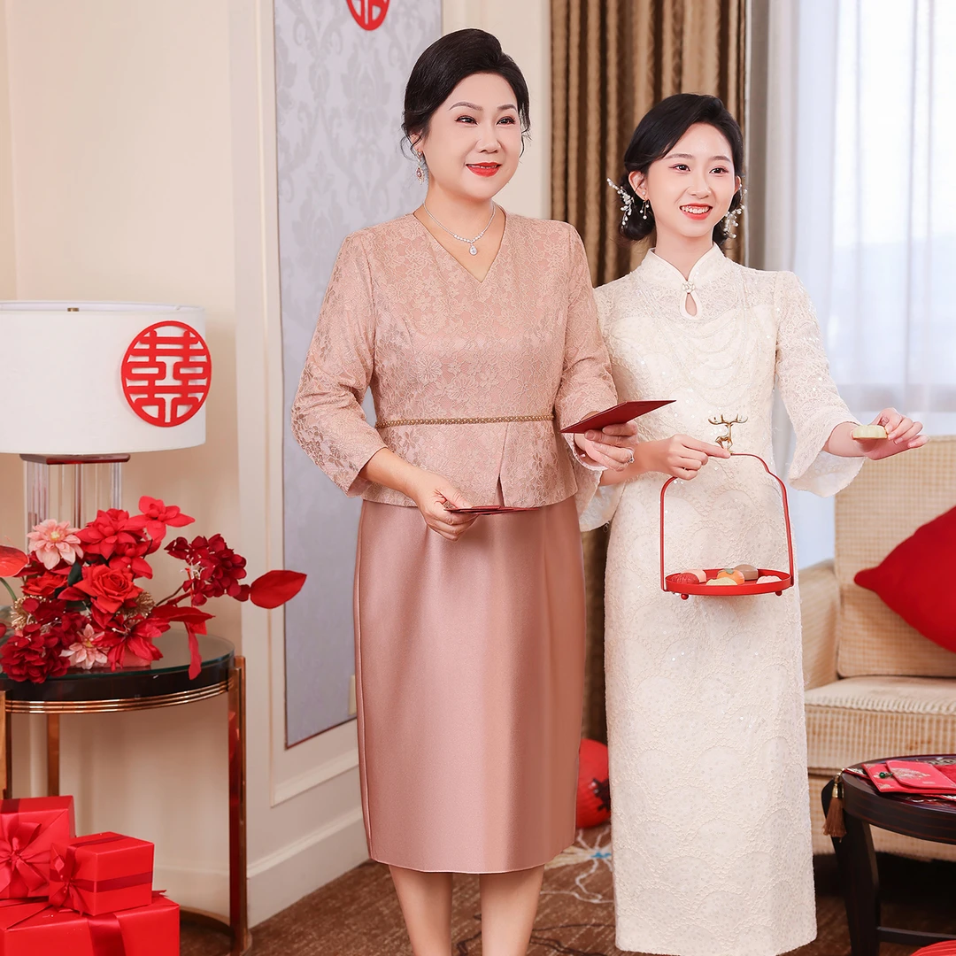 喜妈妈高端轻奢高级感婚宴礼服订婚喜服敬酒服WPD215-Q6846