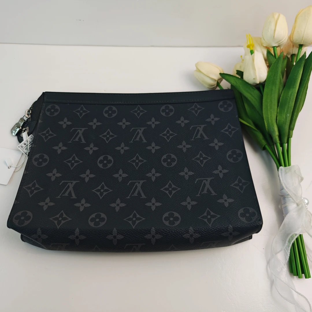95新 LouisVuitton/路易威登 黑老花洗漱26纯芯片