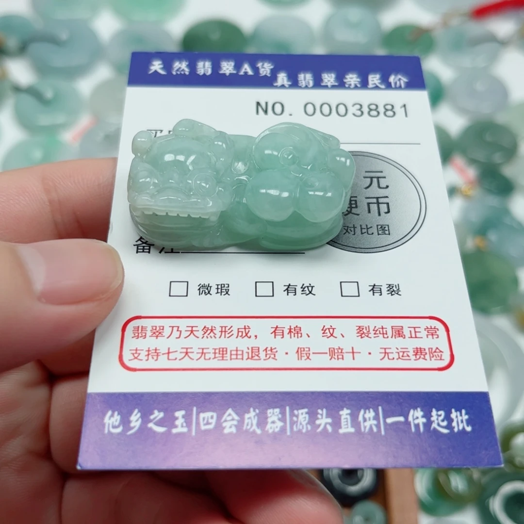 翡翠未镶嵌吊坠(不含链)