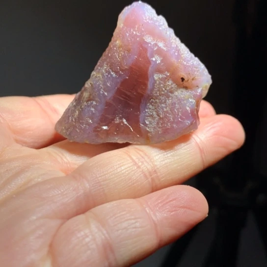 玛瑙/玉髓珠宝奇石合金粉色麋鹿