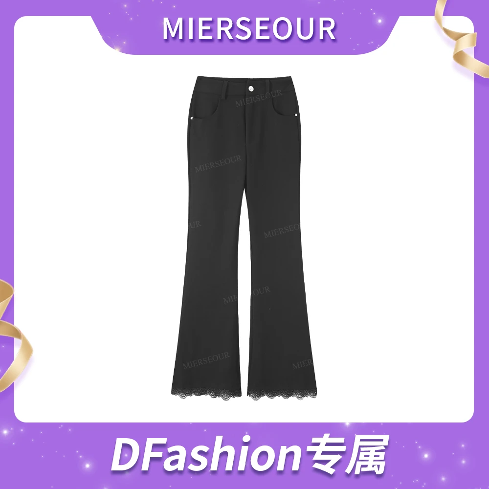 【超绝腿型】百搭设计静奢风微喇休闲裤0323