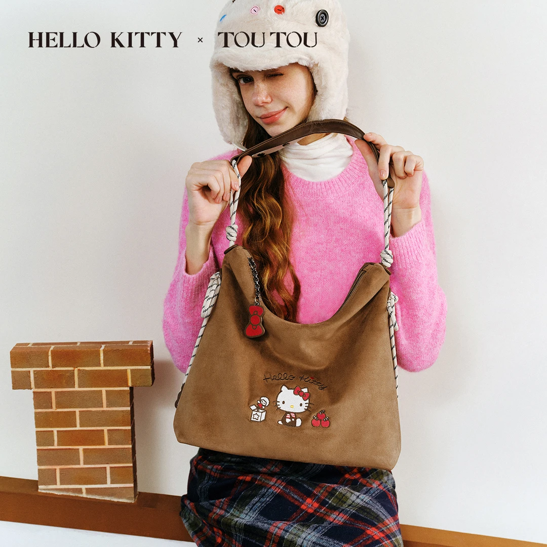 TOUTOUHELLOKITTY凯蒂猫帆布包女2025托特包大容量韩系520礼物BD