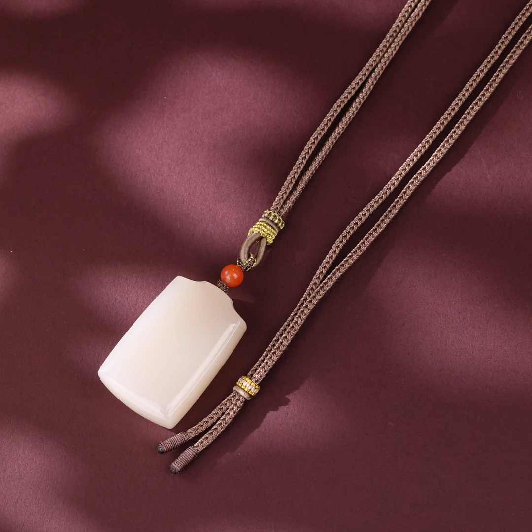 【央博玉】和田玉无事牌吊坠-YB93550260-多样性发一|BHT7