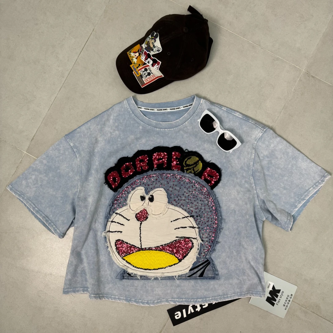 2025夏季新款多啦T恤上衣095