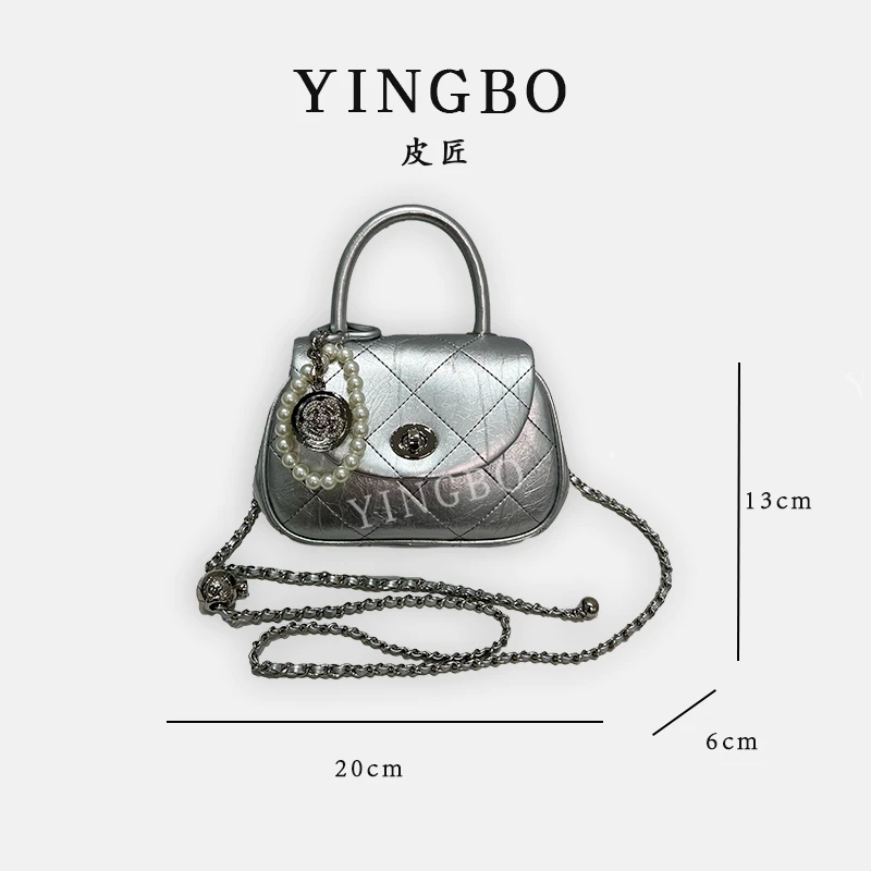 【英柏甄选】ZT-D7156-塞尔维银 然与纯小众设计感时尚单肩百搭女包