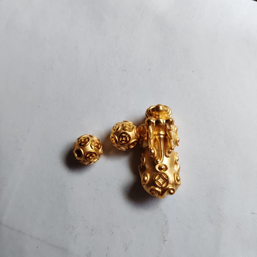 金元宝足金999貔貅珠子首饰