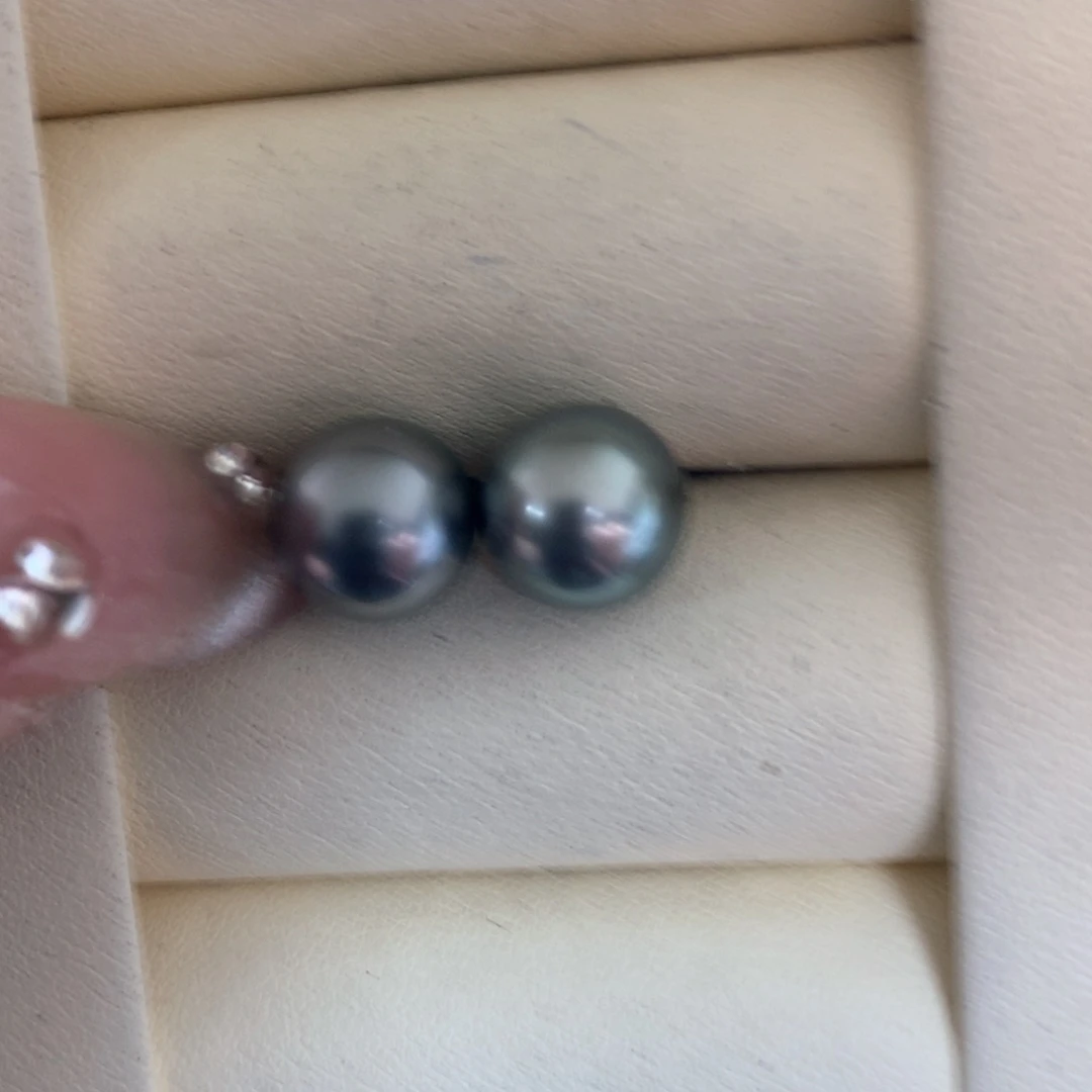 海水珍珠耳饰银S925镶嵌