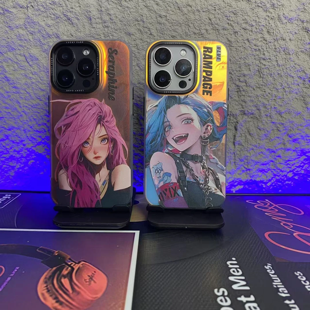 暴走萝莉~IMD镭射适用于苹果小米华为荣耀时尚创意软硬结合耐手汗