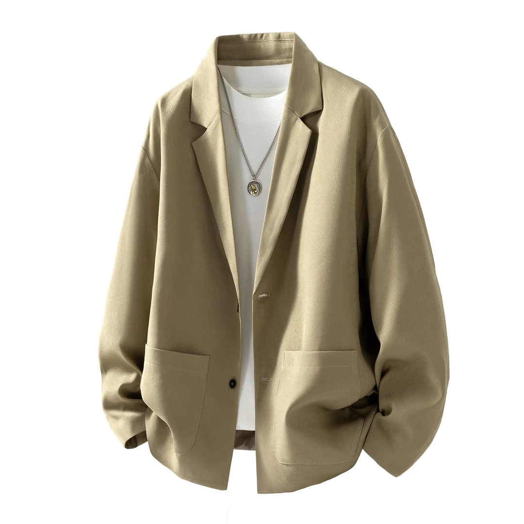 仓石一树翻领夹克男士春秋季新款潮牌宽松百搭高级痞帅慵懒风男装