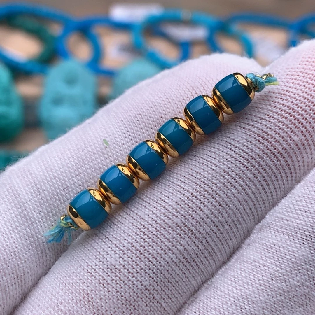 绿松石18K金镶嵌珠宝奇石5.5mm