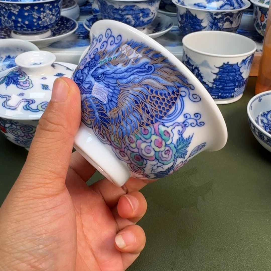 陶景德镇纯手绘茶具圆圆259