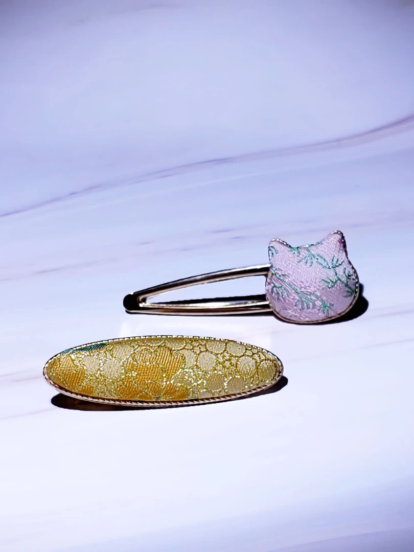 【行云手作】丨【名家宋锦  上久楷】 非遗宋锦手工发夹气质优雅