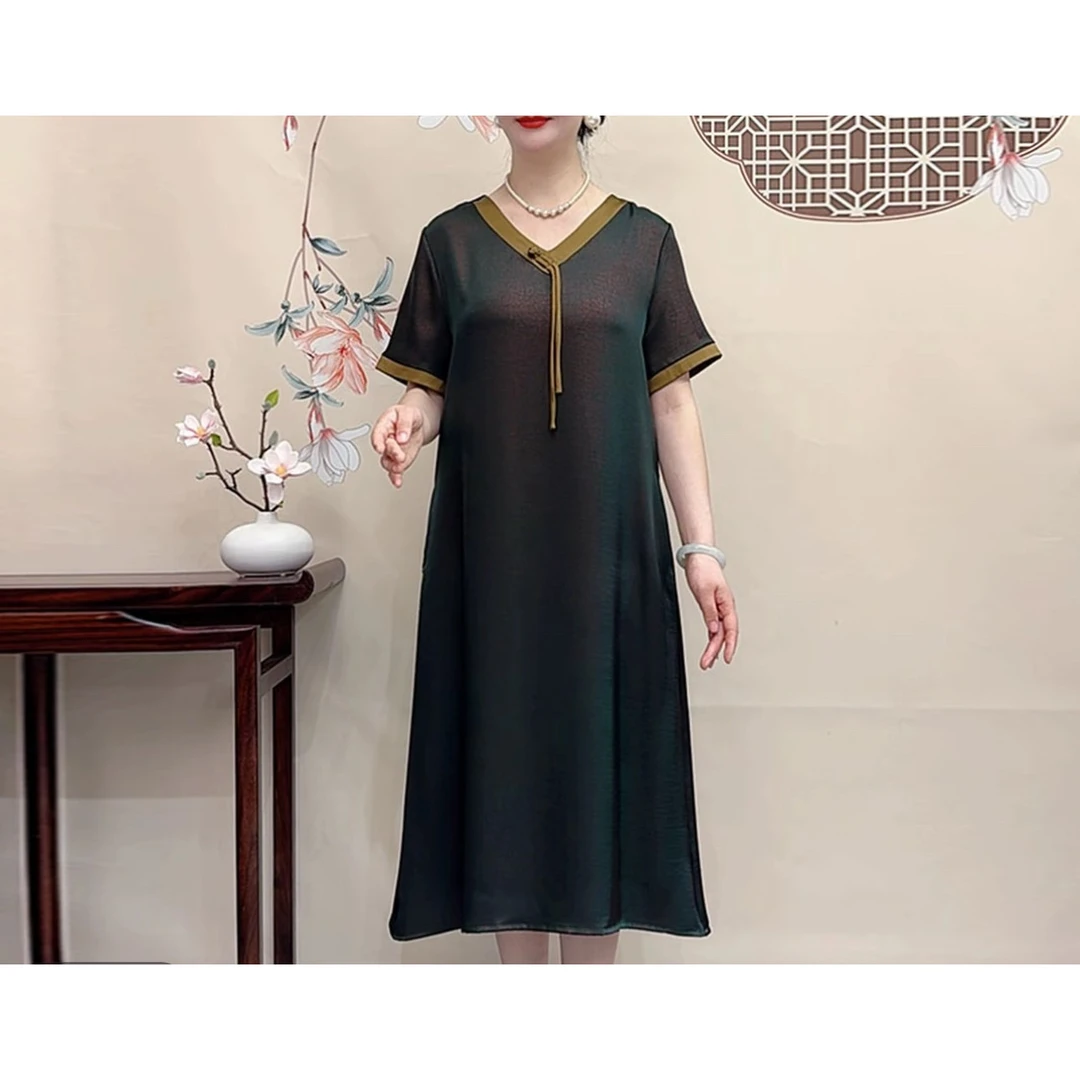 1256炽阳裙妈妈装高妈妈装洋气显瘦气质女装连衣裙