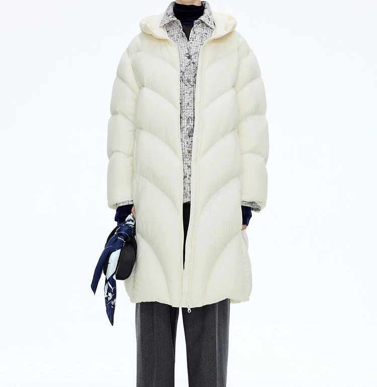 【安琪】【江 订单】2025冬季新款长款连帽泡芙羽绒服