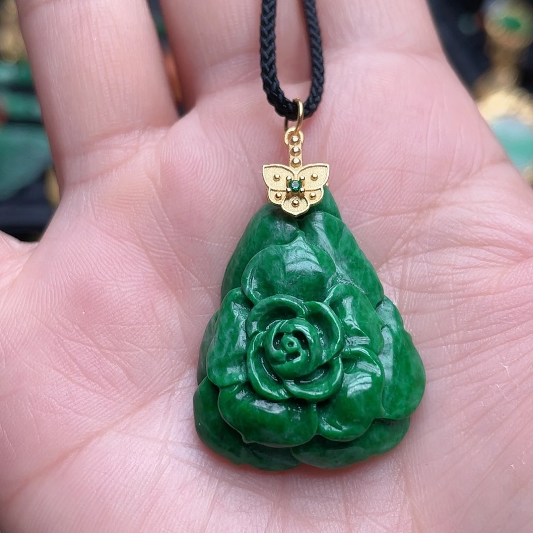 翡翠银S925镶嵌颈饰