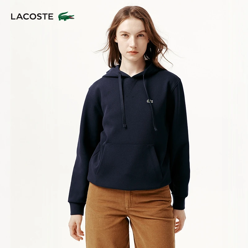 LACOSTE法国鳄鱼女装25秋季新款套头卫衣cleanfit连帽衫|SF5259