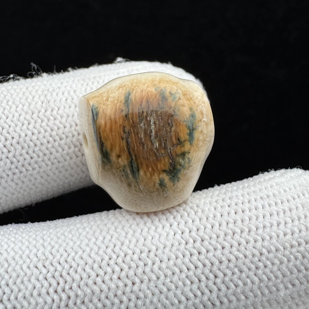 D4490天然猛犸象牙特色鲨鱼背三通15mm支持鉴定 假一罚四