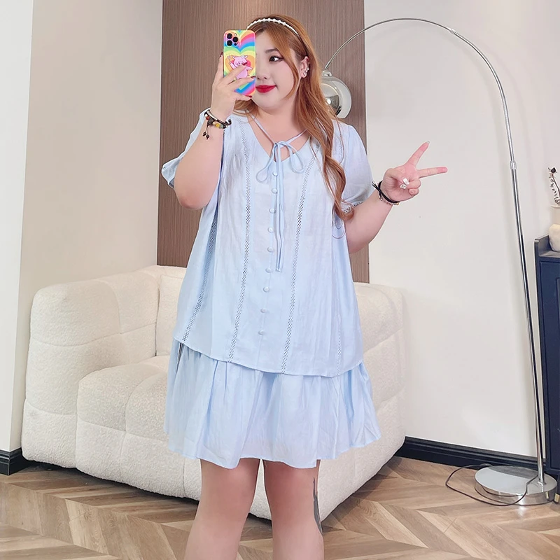 断码捡漏~曼塔玫瑰 / 静奢衬衫半身短裙套装11040花契胖mm200斤